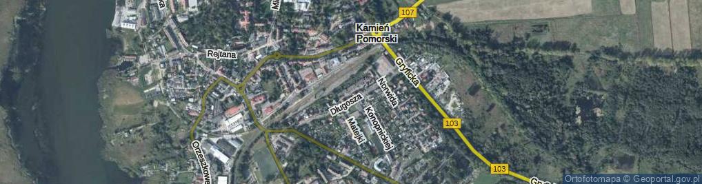 Zdjęcie satelitarne IV Pułku Piechoty ul.